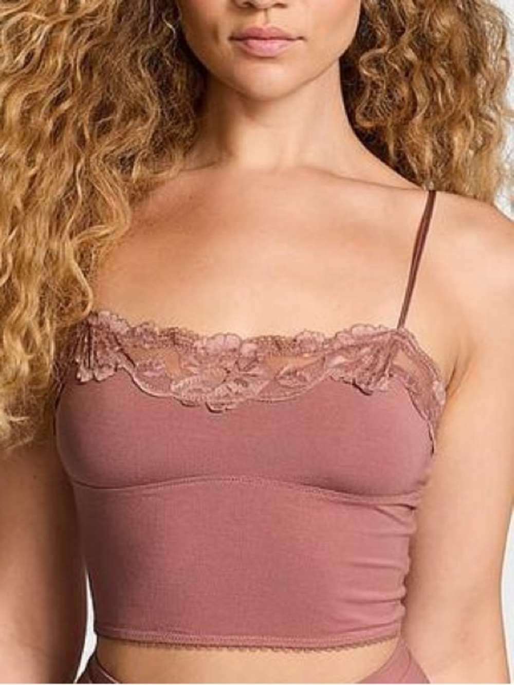 Victoria's Secret Rose Lace-Trim Camisole